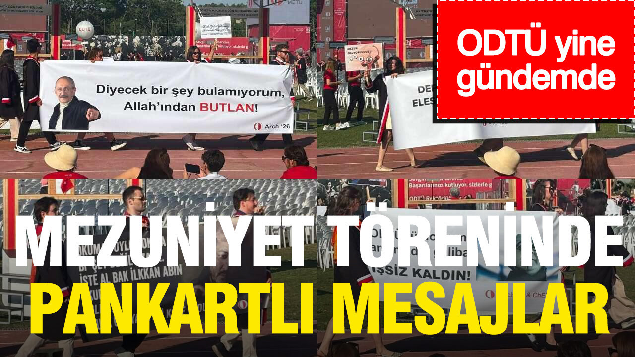 Mezuniyet töreninde pankartlı mesajlar: ODTÜ yine gündemde Img